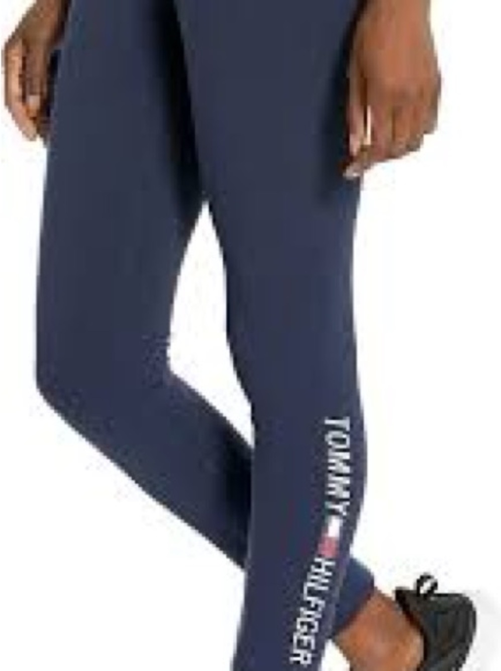 Tommy Hilfiger Navy Logo Side-Panel Leggings